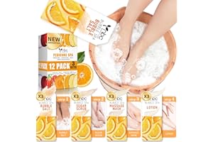 NBC BEAUTILAB Foot Pedicure Spa Set,Foot Soak Spa Home Pedicure Kit with Bath Salt, Moisturizing Foot Scrub Cream Lotion, Foot Care for Dead Skin, Dry Cracked Feet, Make Baby Soft Feet, 3 Set