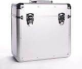 Maison & White Vinyl Record Storage Case Aluminium 50 LPs Silver view 2