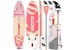 SLOOSH Inflatable Stand Up Paddle Board, 10'6" Paddle Boards with Premium Accessories, Non-Slip EVA Deck, Ultra-Light Carry Bag Pump, Ripple SUP for Youth & Adults of All Skill Levels