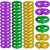 Haceolhada Mardi Gras Masks Bulk Metallic Masquerade Masks for Women Men Mardi Gras Party Decorations