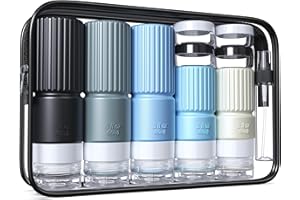 Tocelffe 19 pack Travel Bottles for Toiletries,TSA Approved Silicone Travel Containers jar for Toiletries,Leak Proof 3oz Refillable Liqus Shampoo And Conditioner Travel Essentials toiletry (black)