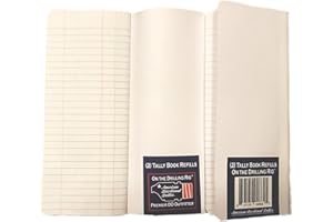 American Directional Driller 2 Tally Book Refills - No Hard Cover - 200 Sewn Pages Each, Lined Rule, 7-7/8" x 3-3/8"