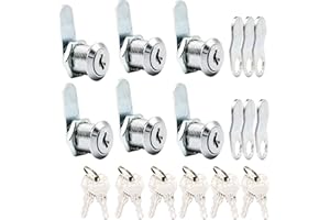 X-Haibei 6 Pack RV Cabinet Locks - 7/8" Keyed Alike Cam Locks with 12 Keys for Camper or Trailer Door & Cabinet