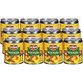 Del Monte Sliced Yellow Cling Canned Peaches in Heavy Syrup, 8.5 oz Can (Pack of 12 Cans)