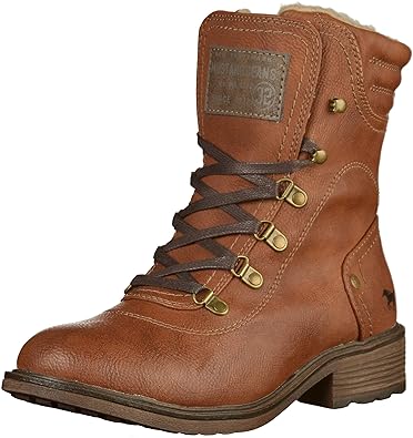 Mustang Damen Stiefeletten gefüttert Dunkelgrau