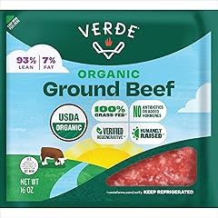 Verde Farms, Ground Beef 93% Lean/7% Fat, Organic, Grass-Fed, 1 lb