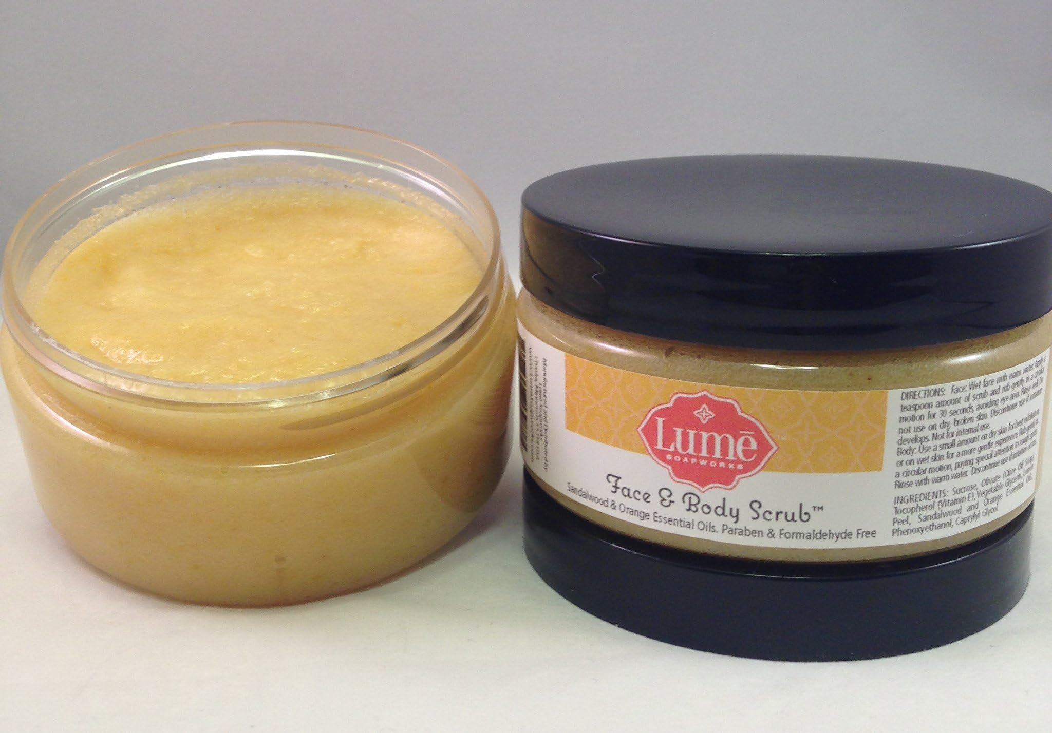 Lume Soapworks - Face and Body Scrub- Sandalwood & Orange