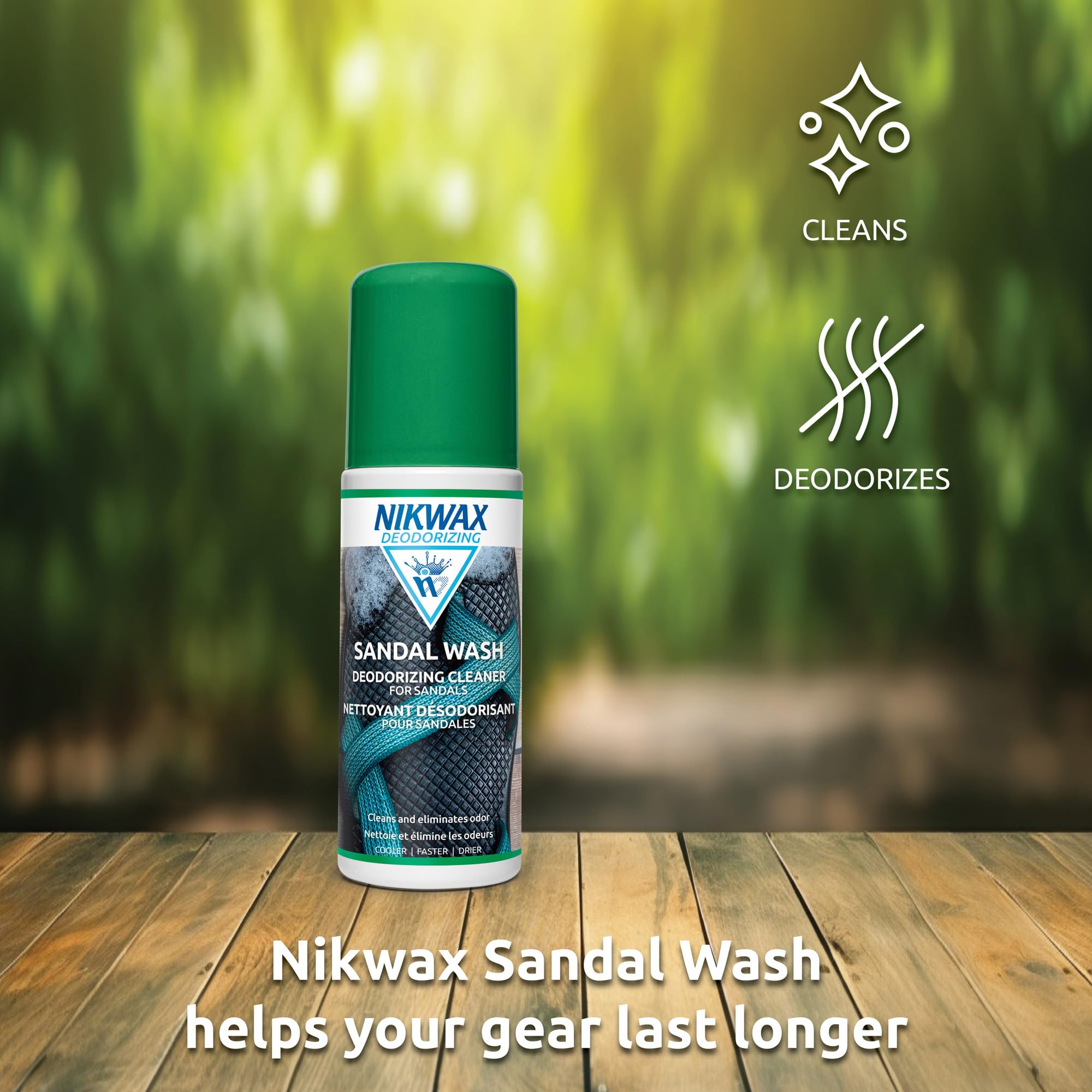 Nikwax Sandal Wash for Cleaning and Deodorizing Sandals, Climbing Shoes, and Sockless Footwear