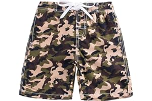 Kute 'n' Koo Boys Swim Trunks, Quick Dry Boys Boardshorts, Boys Bathing Suit Sizes from 2T to 18/20