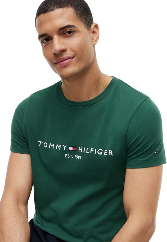 Herren T-Shirt Kurzarm Slim Fit, Grün (Ornamental Green), L — Foto 3 von 5