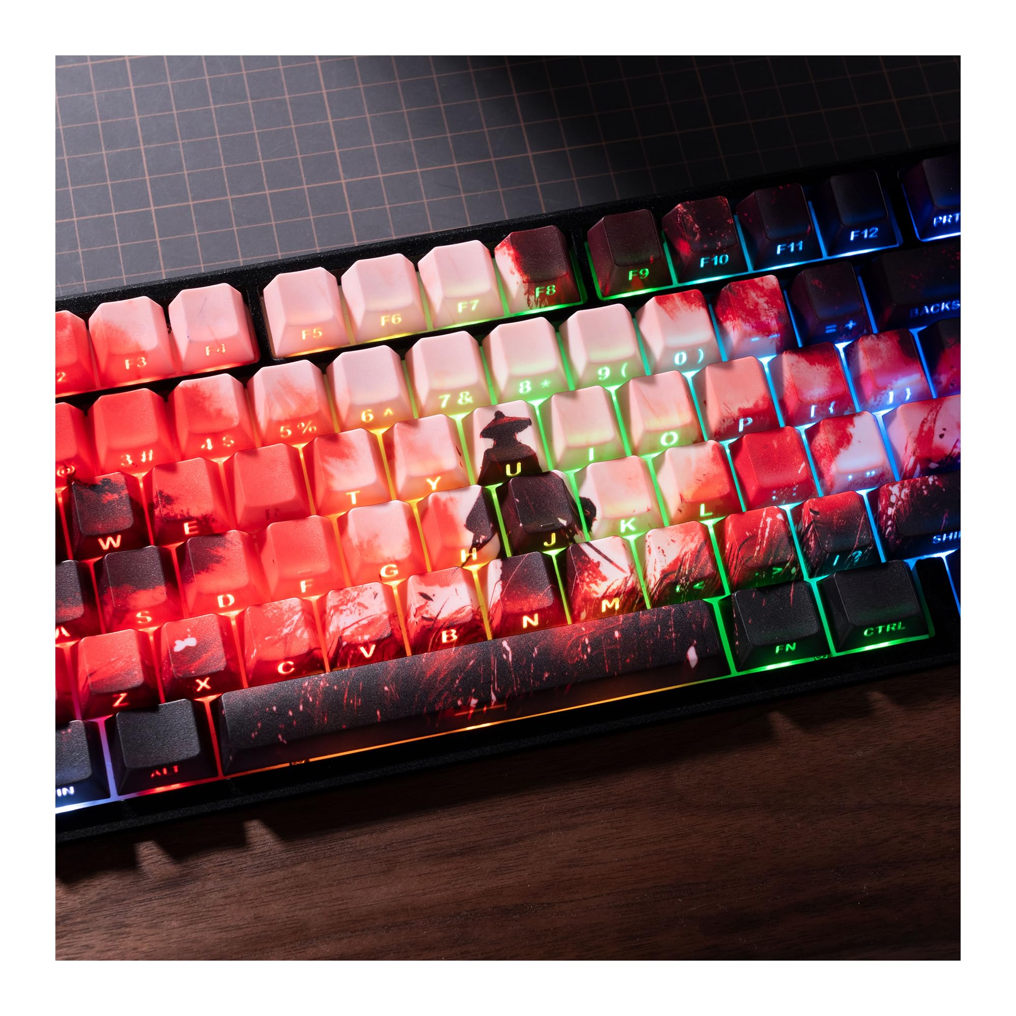 GMKWTL XVX Swordsman Double Shot PBT Keycaps,Side