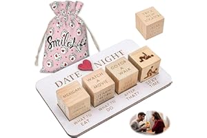 SMILELIFE 2024 New Date Night Dice Couple Love Dice Food Decision Dice Valentine's Day Gifts for Boyfriend Girlfriend (6pcs)