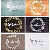 Juvale Welcome Cards for Guests - Value Set of Blank Notecards & Envelopes with Assorted Floral Wreath Designs - Guest Welcome Cards for Events & Employees - 4x6 In, Multicolored, 48 Pack