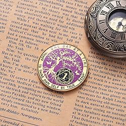 One Year Sobriety Coin AA Chips and Medallions