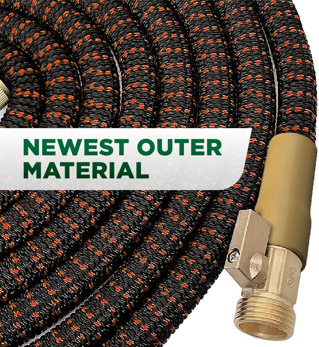 TBI Pro Garden Hose Expandable and Flexible - Super Durable 3750D Fabric | 4-Layers Flex Strong Latex | No-Rust Brass Connectors with Pocket Protectors - Water Hoses for Gardening(50FT Hose Only) New : Garden & Outdoor
