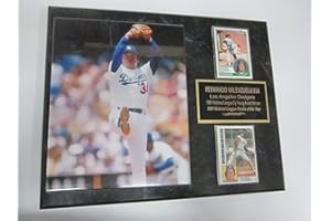 UNKNOWN WSLHFEO Dodgers Fernando Valenzuela 2 Card Collector Plaque w/8x10 Photo L