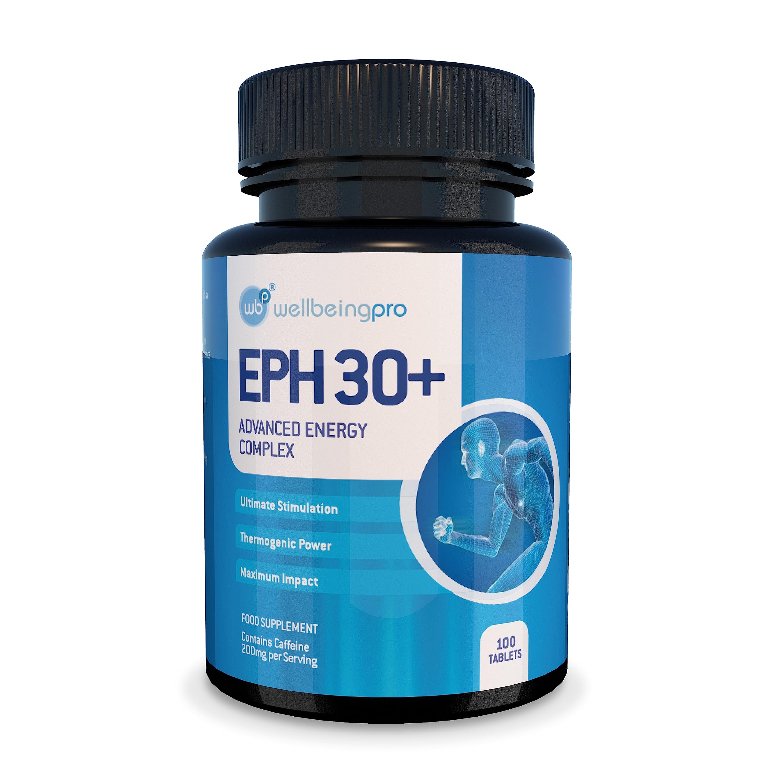 WBP Eph30+ - Advanced Energy Complex - Super Strength Keto Diet & Weight Loss Tablets - Vegan Friendly Thermogenic Metabolism Booster - GMP Certified UK Made Supplement - 100 Tablets