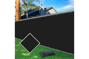 Cisvio 5ftx50ft Fence Privacy Screen Heavy Duty 170 GSM Windscreen Fabric Privacy Screen Covering Mesh Fencing For Decorative
