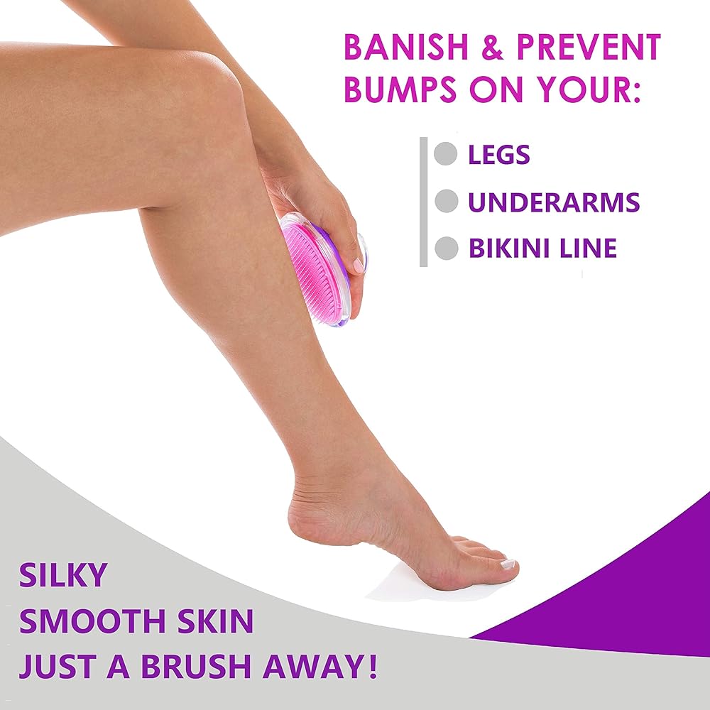 Exfoliating Brush For Razor Bumps and Ingrown Hair Treatment, Silicone