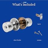 XFORT Tulip Privacy Knob Set Polished Chrome Keyless Door Lock for Internal view 5