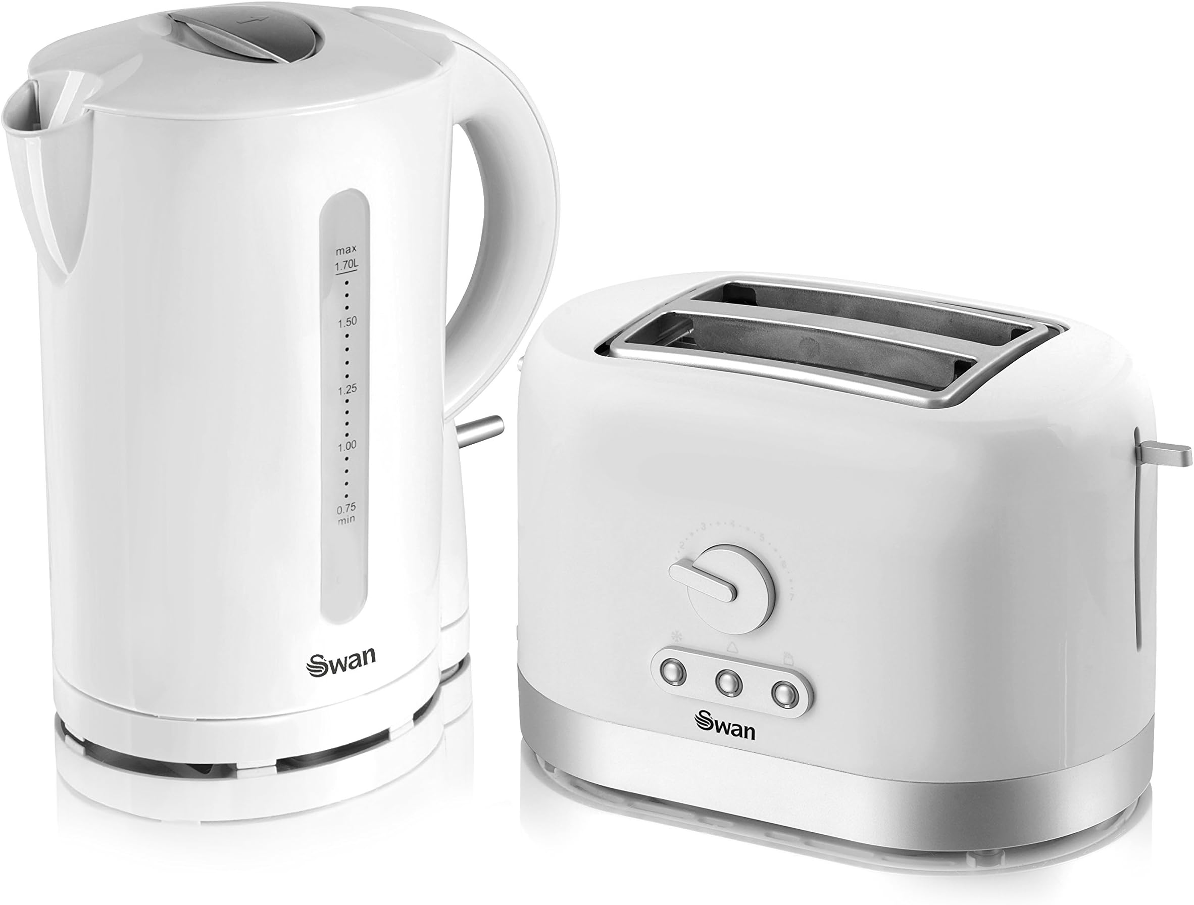 Swan White Kettle and Toaster