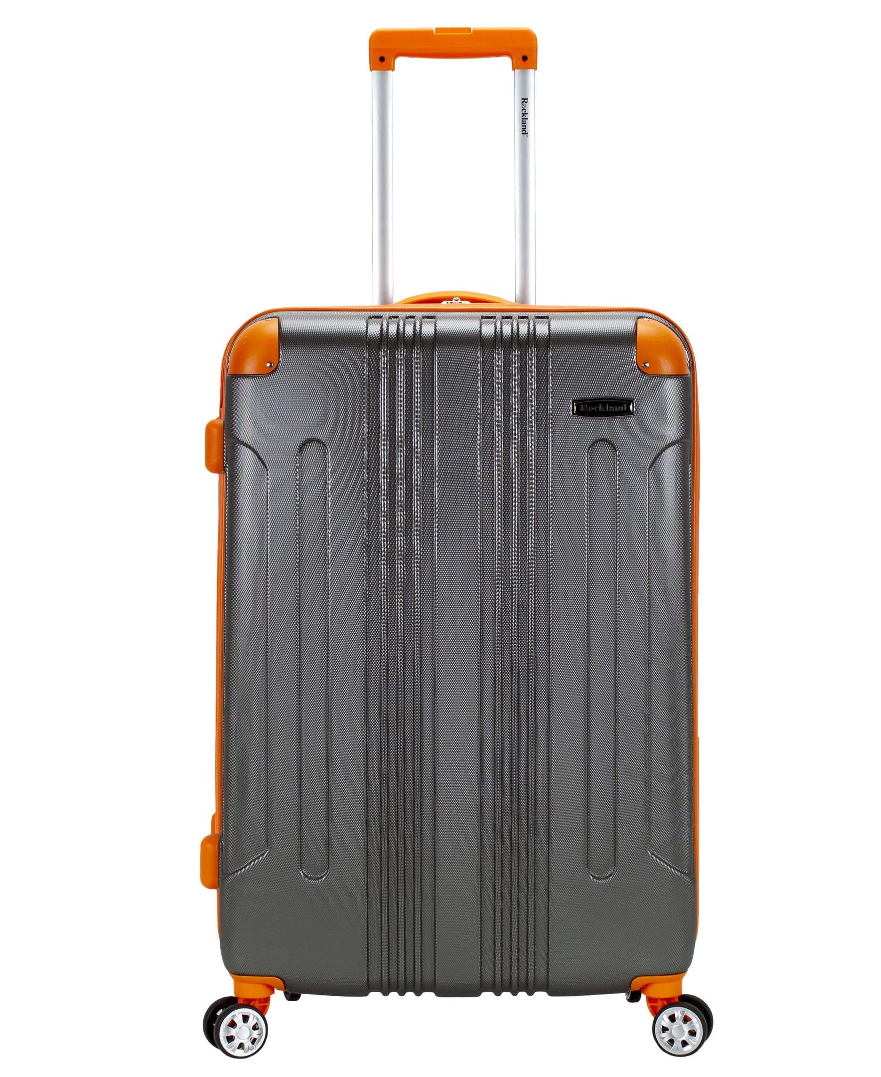 Rockland London Hardside Expandable Luggage with Spinner Wheels, Grey ...