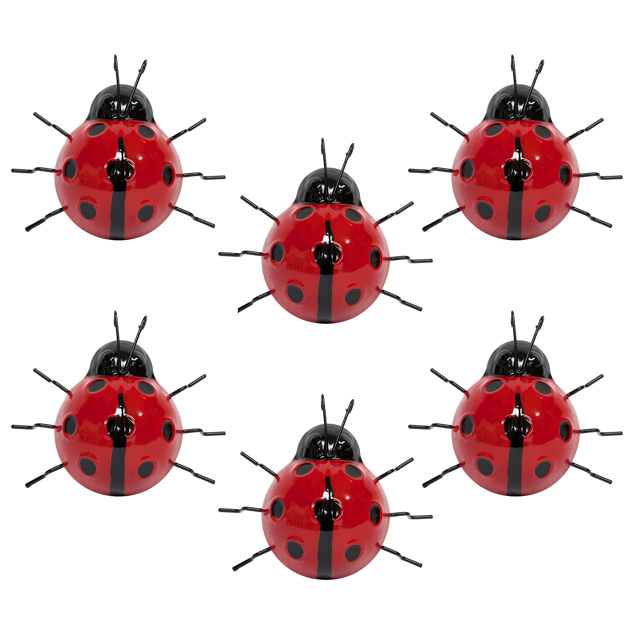 Metal Ladybird Garden Wall Art Ornaments (6)