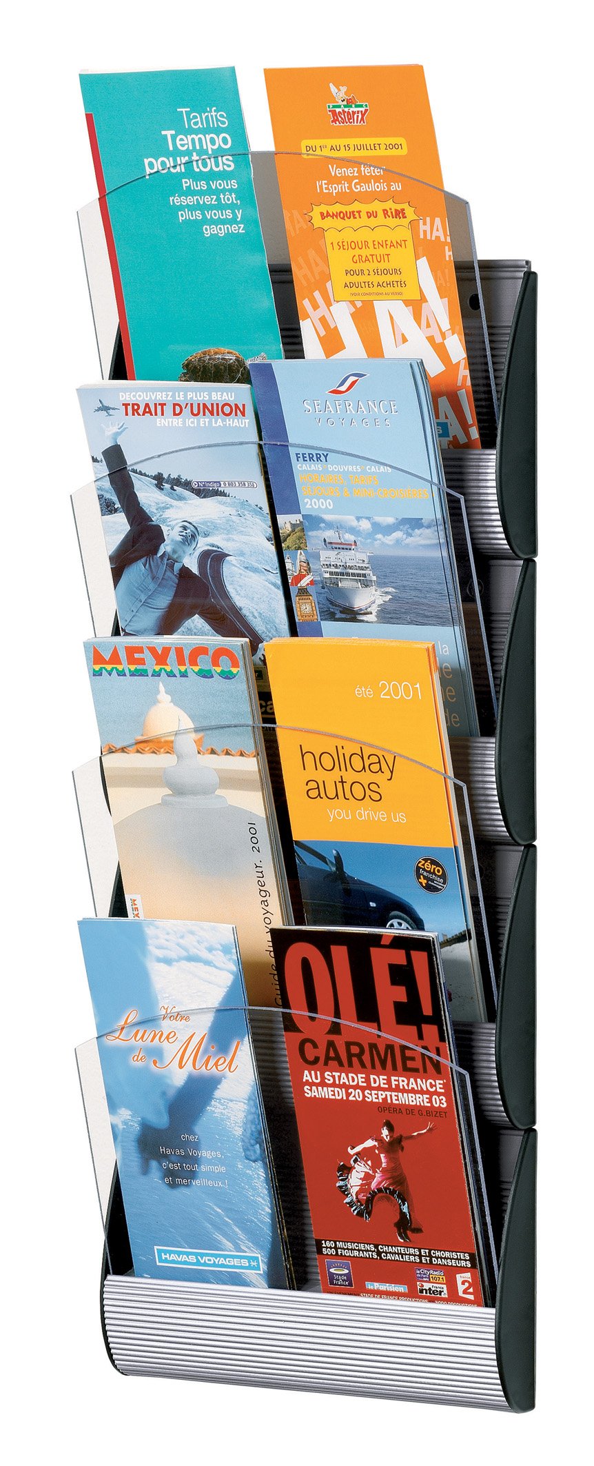 Fast Paper Maxi System Wall Display 4 x A5 or 8 x One-third A4 Pockets W250xD85xH670mm Ref 4065X4.35