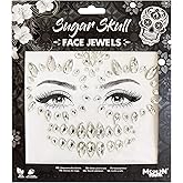Face Jewels by Moon Terror - Festival Face Body Gems, SFX Make up, Crystal Make up Eye Glitter Stickers, Temporary Tattoo Jewels, Special Effects Make up (Sugar Skull)