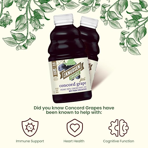 R.W. KNUDSEN ORGANIC JUST CONCORD GRAPE JUICE, 32 FL OZ (PACK OF 1)