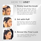 THICK FIBER Root Touch Up Powder Black 4g with Brush & Mirror - Conceals Grey view 3