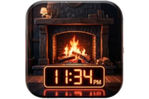 Fireplace Clock TV – Cozy Fireplace & Big Clock Screen Saver