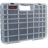 Stalwart - 75-ST6073 Portable Storage Case with Secure Locks and 55 Small Bin Compartments for Hardware, Screws, Bolts, Nuts,