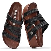 Project Cloud 100% Genuine Leather Platform Sandals Women – Strappy Wedges with Comfortable Plush Insole – Lightweight & Non Slip Wedge Sandals for Women 2026