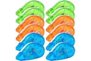 12 Pack Double Sided Tape Roller, Craft Glue Tape Roller Scrapbooking Tapes Creative Adhesive Dispenser Runner for Scrapbooki