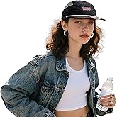 Clakllie 5 Panel Hat for Men Quick Dry Lightweight Running Baseball Cap Flat Brim Hiking Hat Women Outdoor Trekking Hat