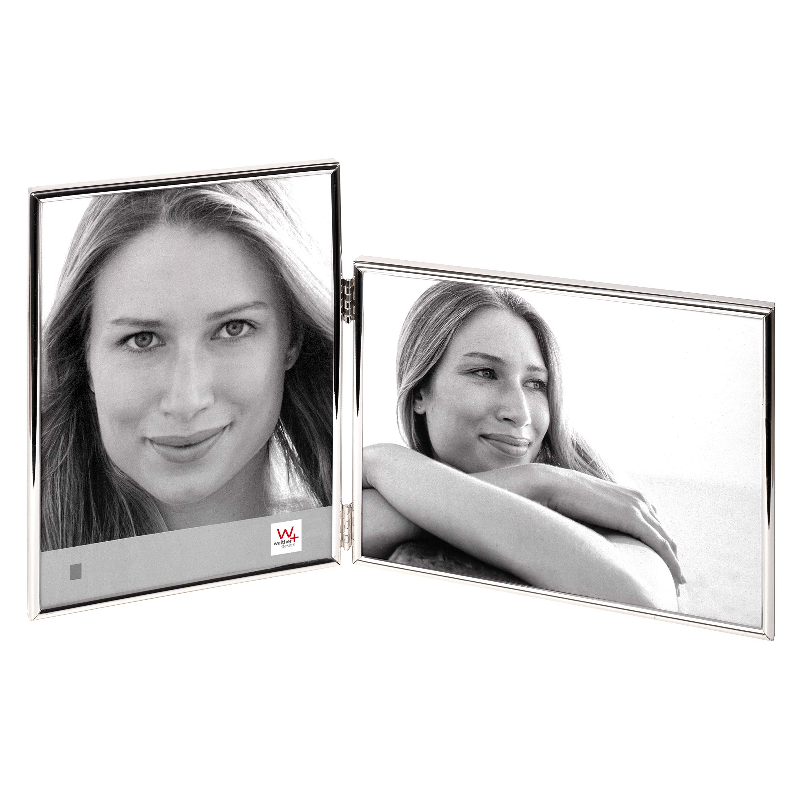 walther design Picture Frame Silver 2X 13x18 cm Chloe Portrait Frame WD118S