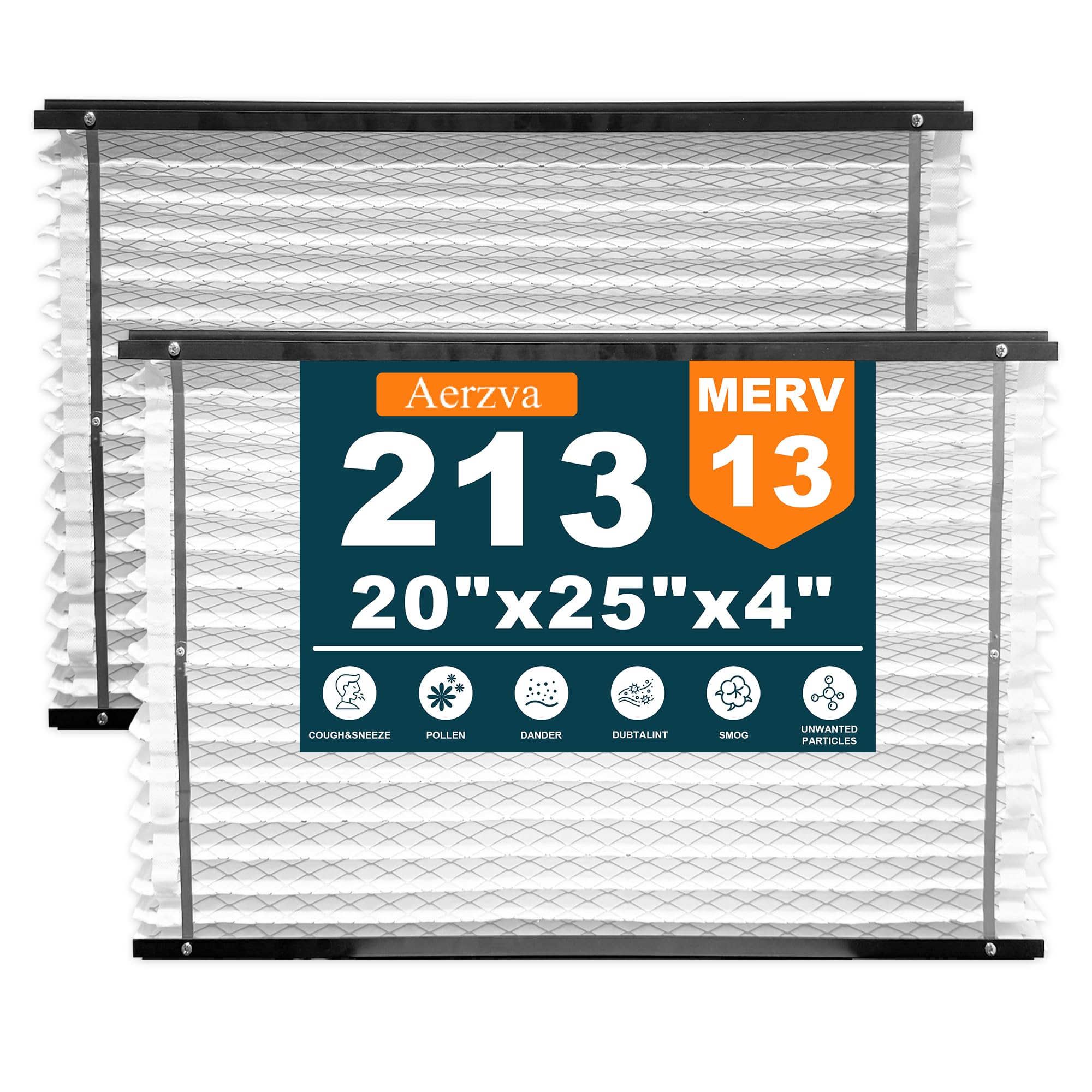 Photo 1 of 2 Pack 213 Replacement Filter Compatible with April-aire 213 House Air Purifiers 1210, 1620, 2210, 2216, 3210, MERV 13 Furnace Filter, 20x25x4in