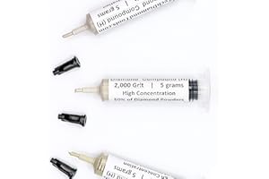 TechDiamondTools Kit of 3 Diamond Polishing Compound Polishing Paste 1200 2000 4000 Grit for Marble Glass Metal Rock Jewelry Resin Silver Gemstone with High Concentration of Diamond Powder USA Made