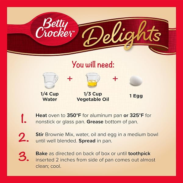 BETTY CROCKER SUPREME CHOCOLATE CHUNK BROWNIE MIX, 18 OZ