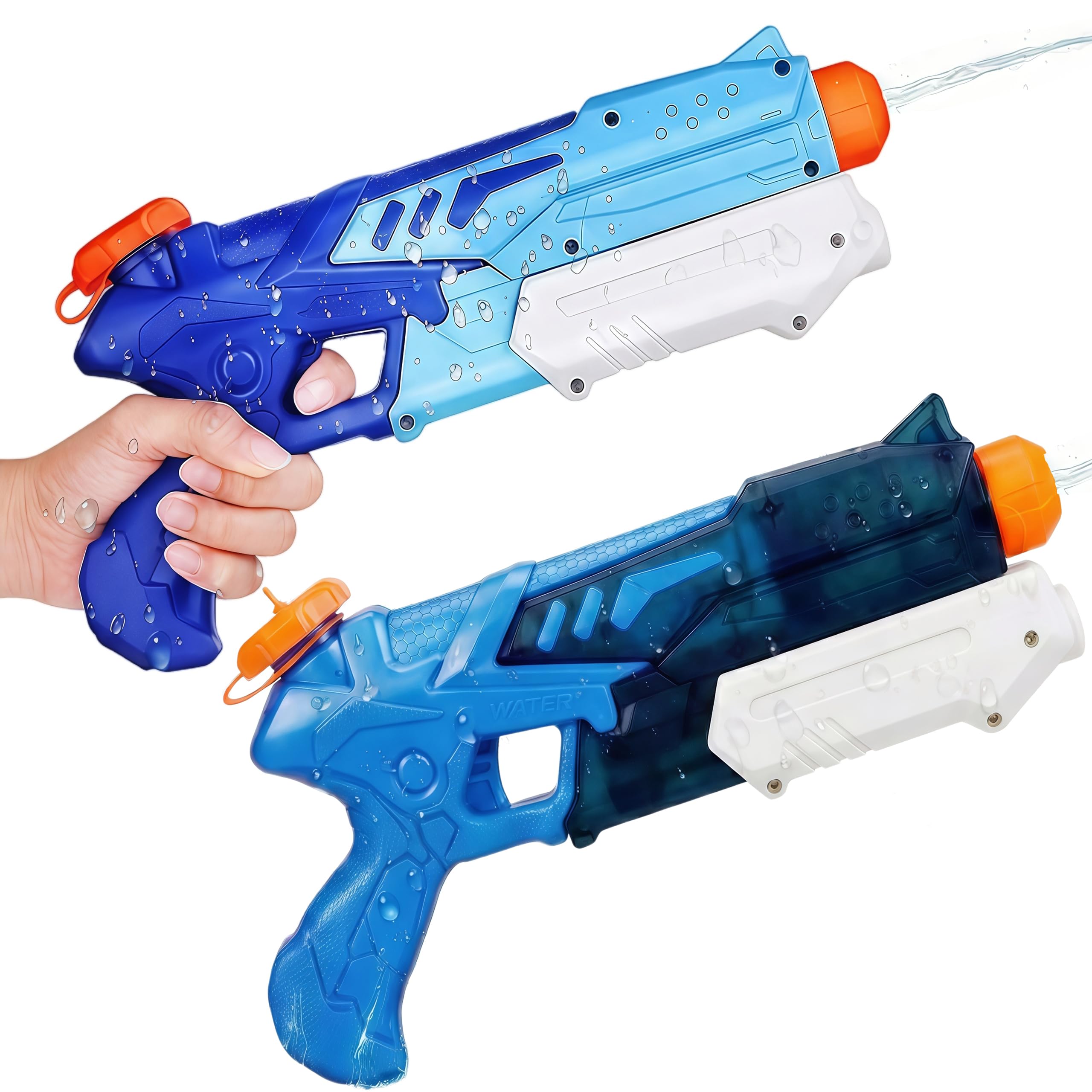 Vivyklfc Water Pistols,300ml Capacity Water Gun Fighting Toys with 8-10 Meters Range for Kids Adults, Water Toys Leak-Proof Squirt Guns for Party Blaster Swimming Beach Summer Pool (2 pack)