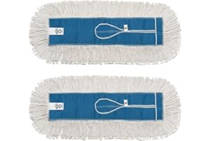 Nine Forty Industrial-Grade 36x5 Cotton Dust Mop Head Refills, Perfect Replacement for Busy Home, Gym, Industrial and Commercial Spaces, Heavy-Duty Mop for Janitorial & Housekeeping Needs - 2 Pack