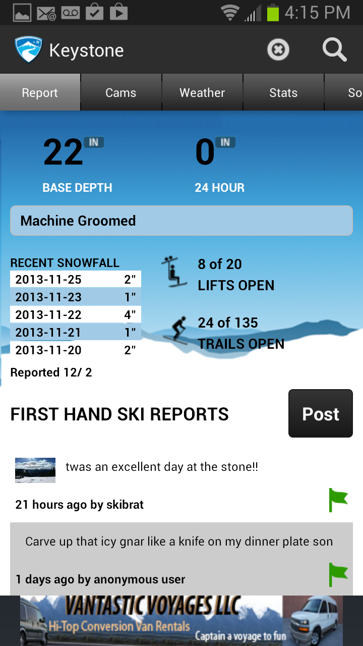 Ski & Snow Report Appstore for Android
