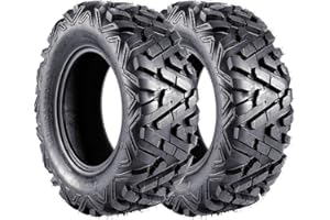 19x7-8 Heavy Duty ATV All Terrain Tubeless Off-Road Tires,4 PR, QD518, Directional Grip for Mud Trail Sand, Set of 2