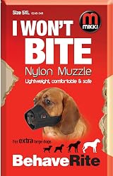 Mikki Dog Nylon Muzzle Breathable Black 5XL Comfort Fit Adjustable view 7