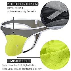 ZONBAILON Men's Underwear Thongs and G String Mesh