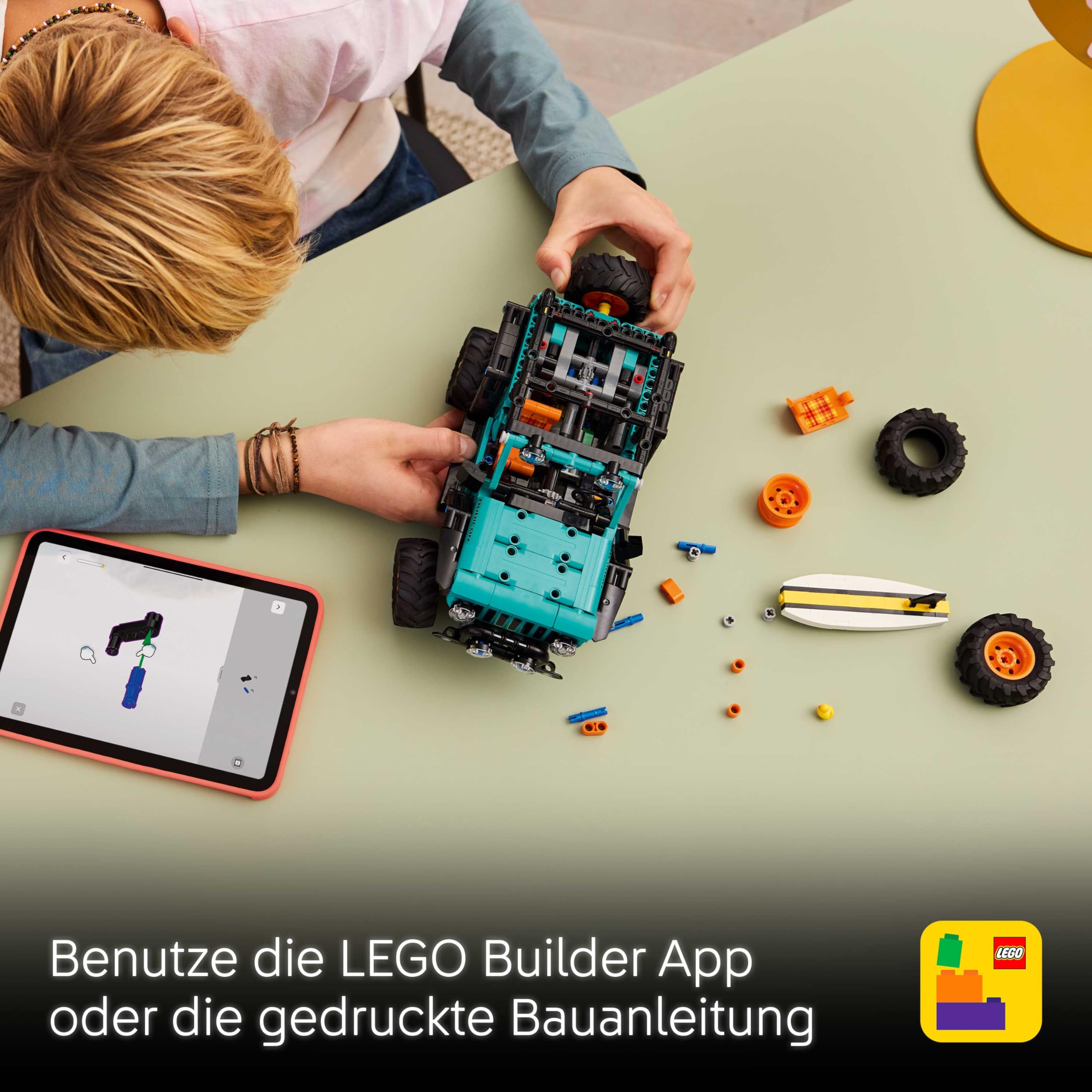 LEGO Technic Jeep Wrangler Rubicon Geländewagen - Off-Road Spielzeug Fahrzeug Modellbau mit V6-Motor, Lenkung & Federung - STEM Geburtstagsgeschenk für Jungen ab 10 Jahren - 42227 6