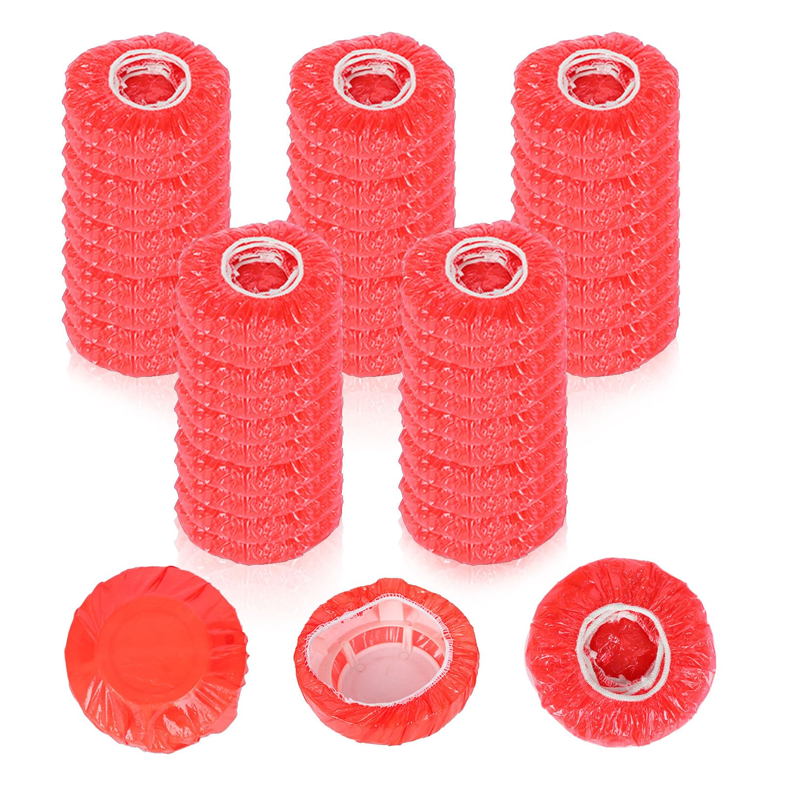 FUIPVGI 50 Pcs Smoke Detector Cover, Smoke Alarm Dust Cover, Fire Alarm Dust Covers, Fire Alarm Cap, Smoke Detector Dust Cover, Reusable Dust Covers for Commercial Building Or Home Use (Red)