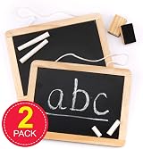 Baker Ross AR287 Wooden Chalk Board Sets, 2 Pack, 21 x 16 cm, Black view 2