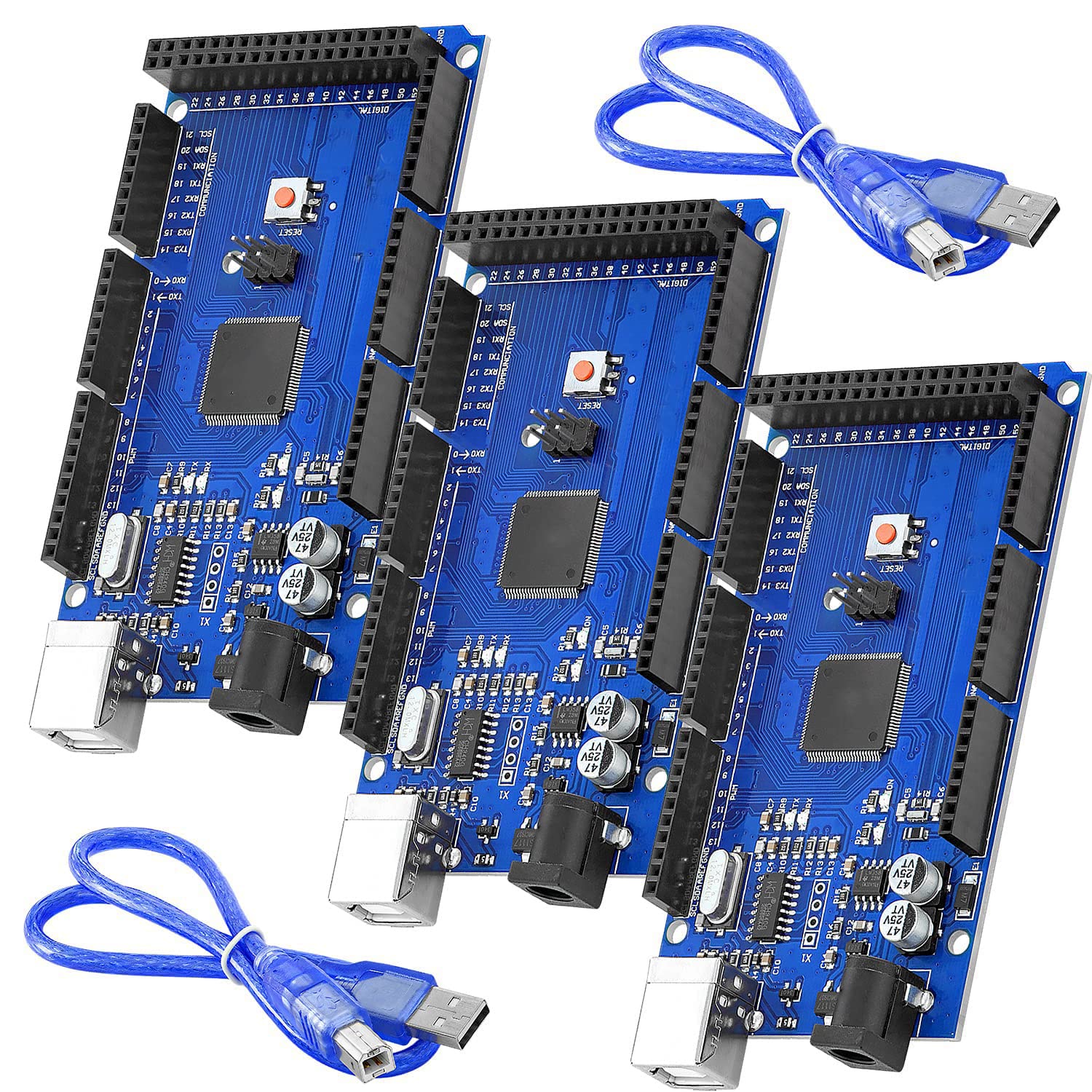 AZDelivery ⭐⭐⭐⭐⭐ 3 x Compatible with AZ-MEGA2560-Board with USB cable, 100% compatible including eBook